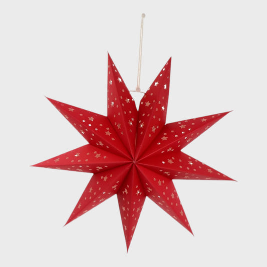 3pcs Red Festive Star Decorations