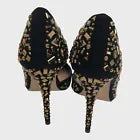 Black Carvela All Over Gem Embellished High Heel Court Shoes