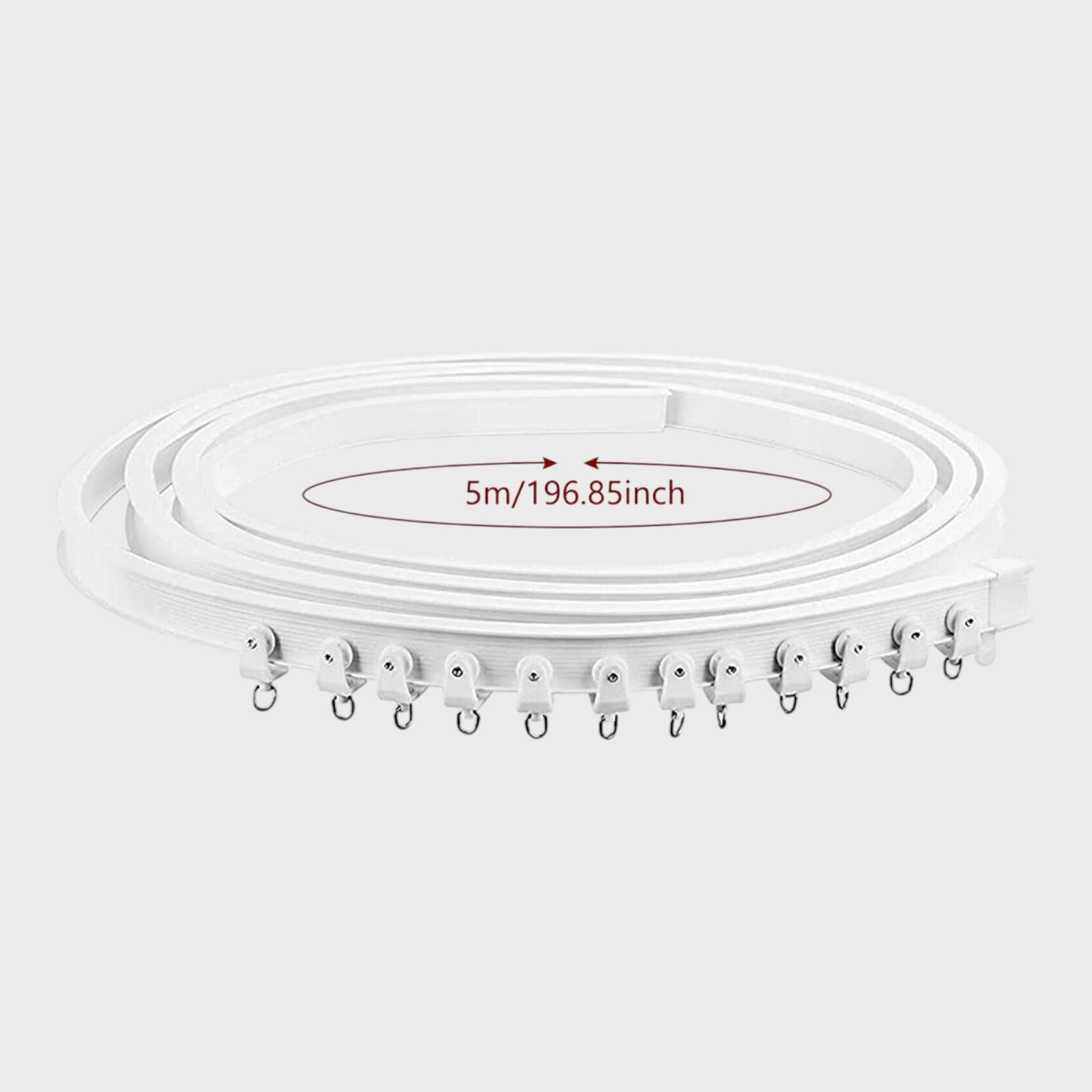 SAVEYON 5M Flexible Curtain Track White Durable Curtain Rail Kit